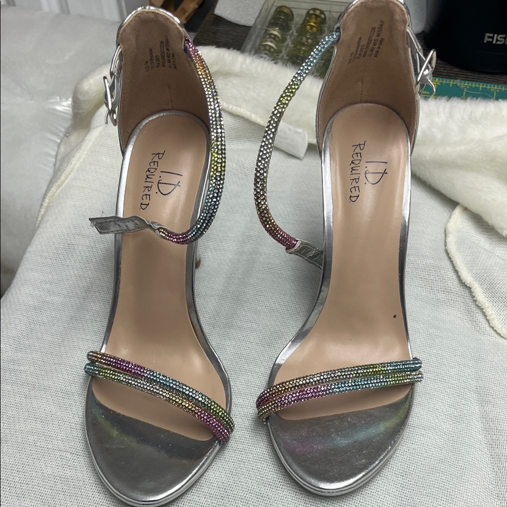 Silver and Multicolor Women's Heels by Required